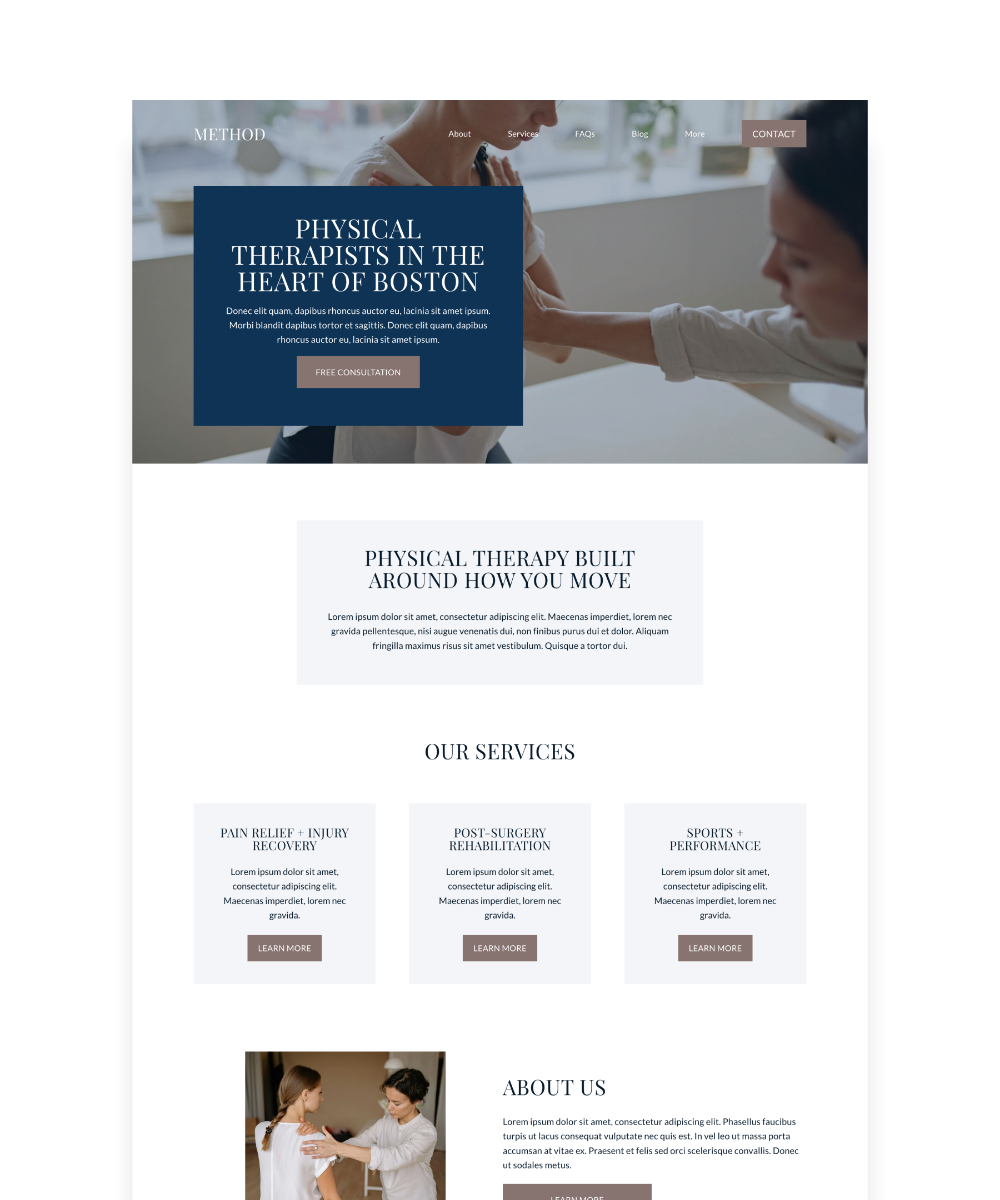 Method Physical Therapy — Squarespace 7.1 Website Template