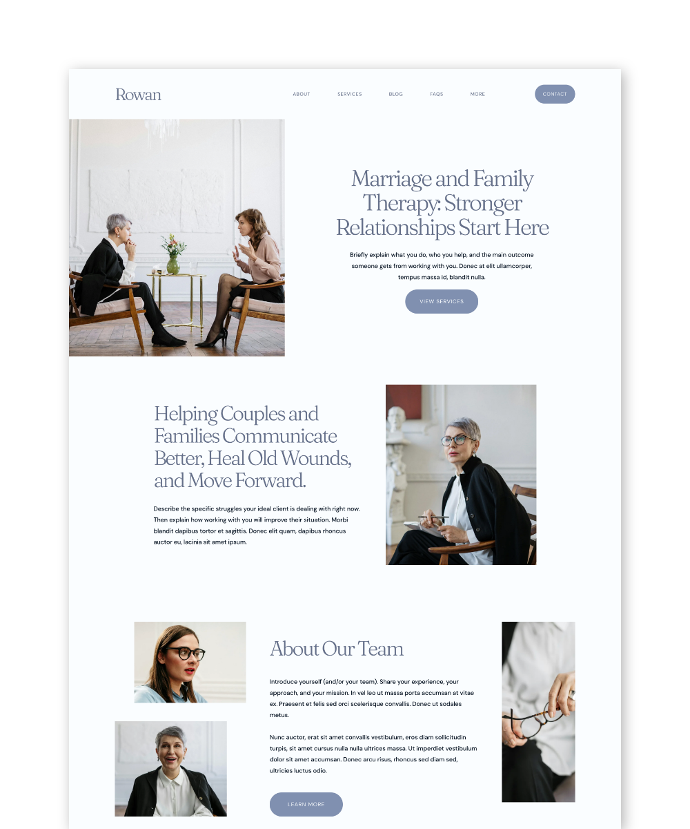 Rowan — Squarespace 7.1 Website Template