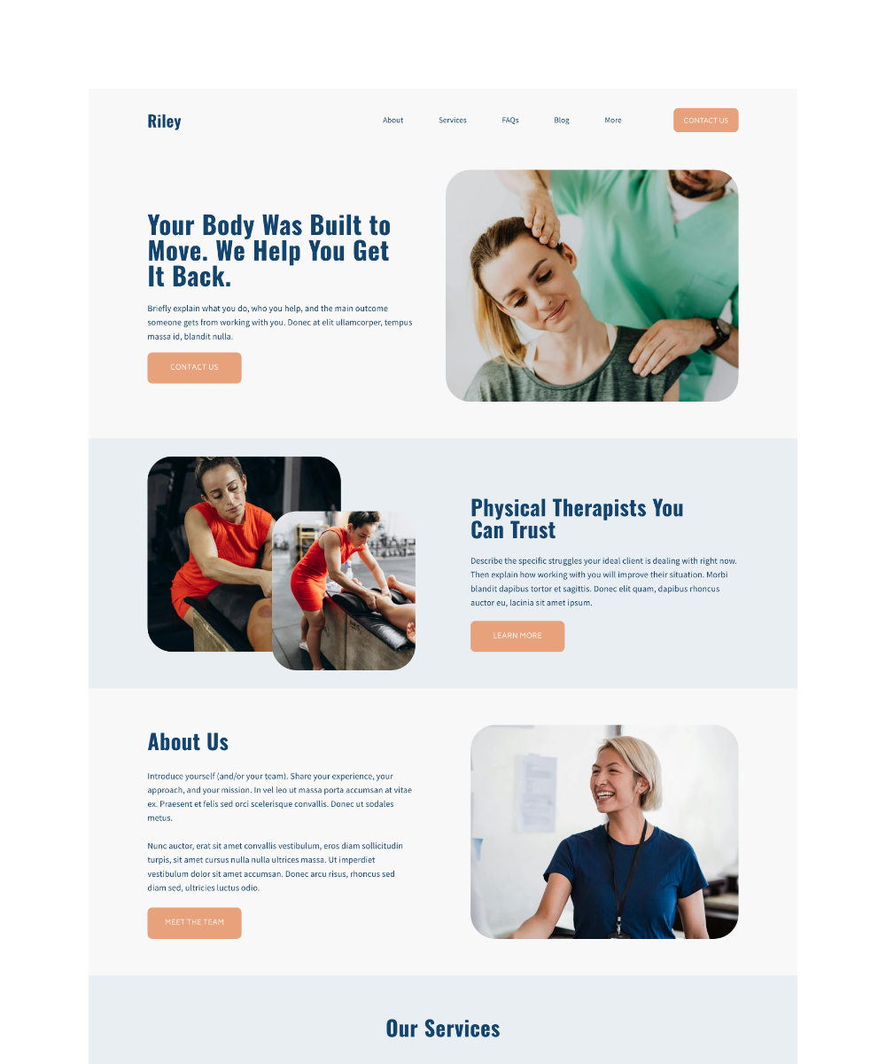 Riley — Squarespace 7.1 Website Template