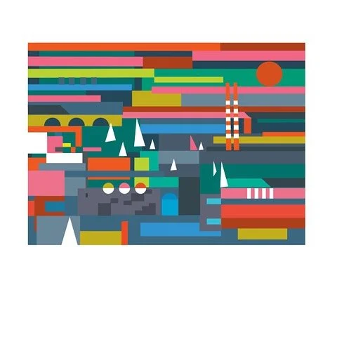 This is a print I made a few years ago for some textiles and I think it might be a good starting point for some new collage work or painting. Lets see where this goes…. Always exciting to revisit old work. I find I seem to go back to some of m