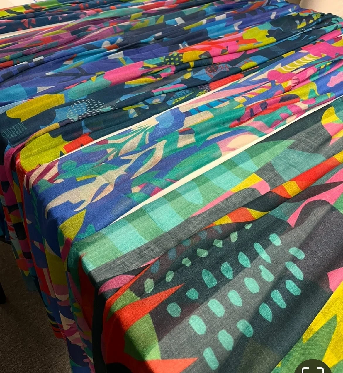 So heres a collaboration I did with Avoca a while back. Six designs were chosen from a dozen options to be printed for a collection of scarves. Loved working on this project working with pattern and colour. #shirleycopperwhitedesigns #printedtextiles