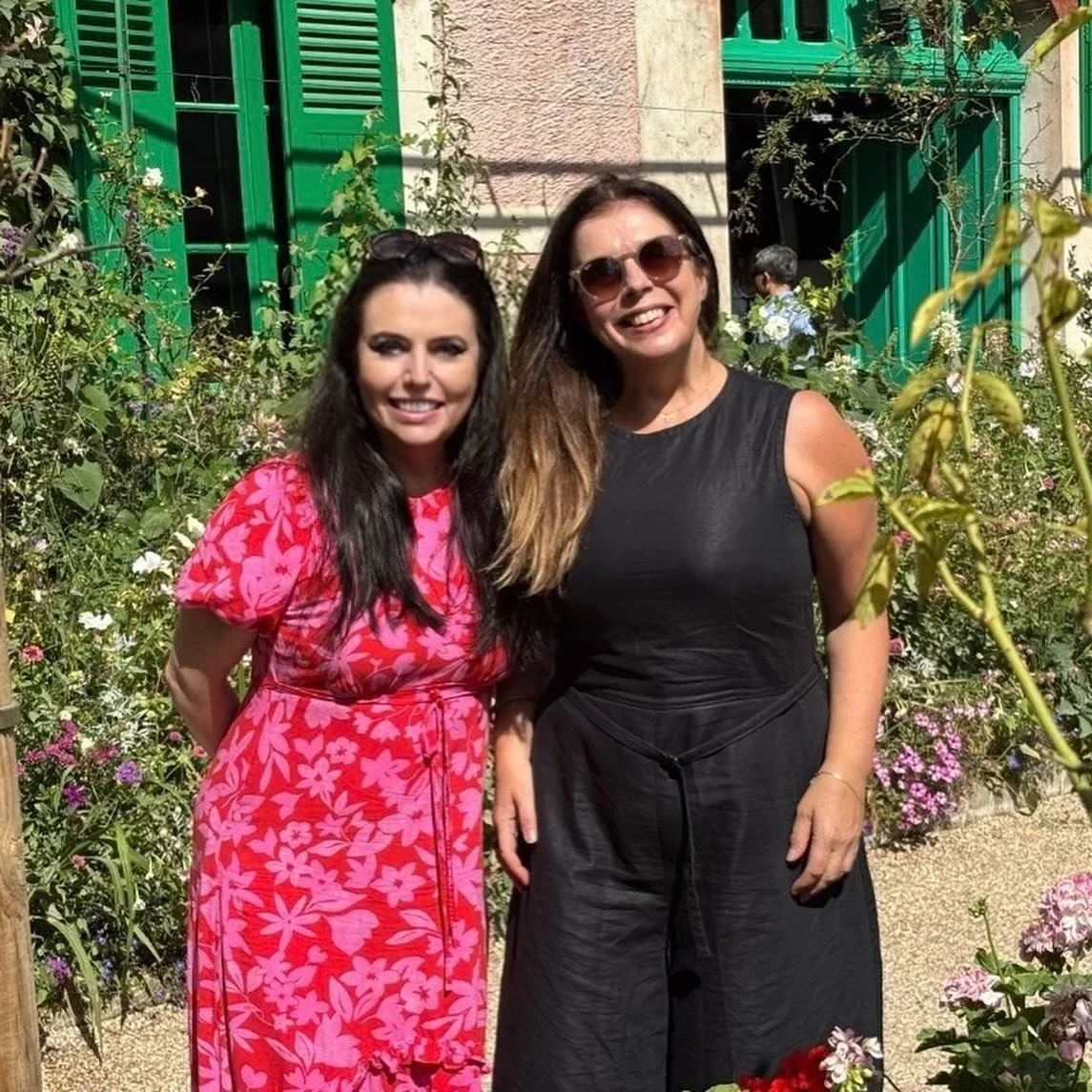 Me and my sister at Claude Monets House last week in the pretty village of Giverny, France. It was surreal to walk around his house and see exactly where the founder of french impressionism painted and lived. His house was a riot of colour and the ga