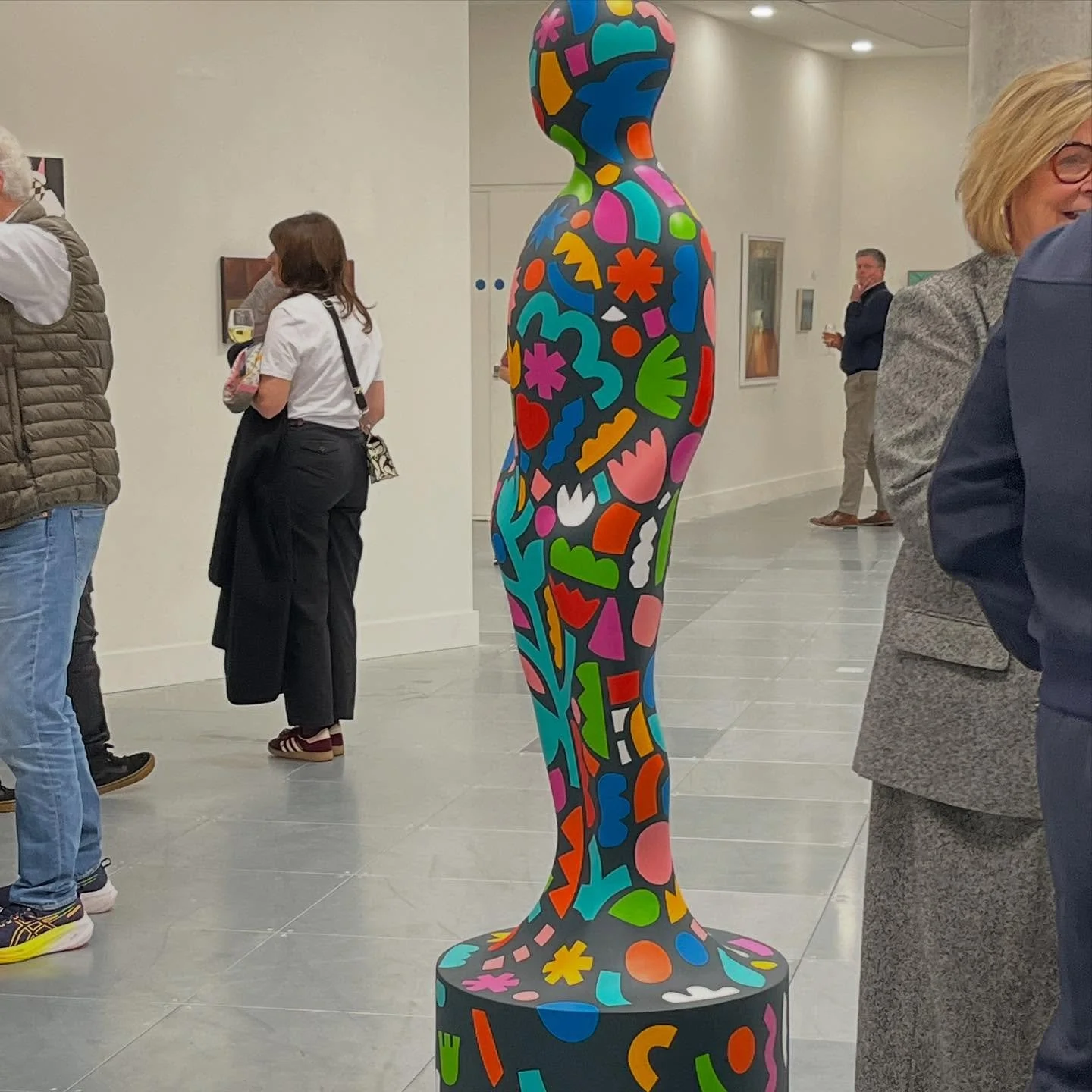 The Art Riddler show opened last night and gathered a large and curious crowd. Every year the art riddler gives his time, energy and money selflessly to artists through this show. All sales go to the artist. A unique concept and show. Thank you for y