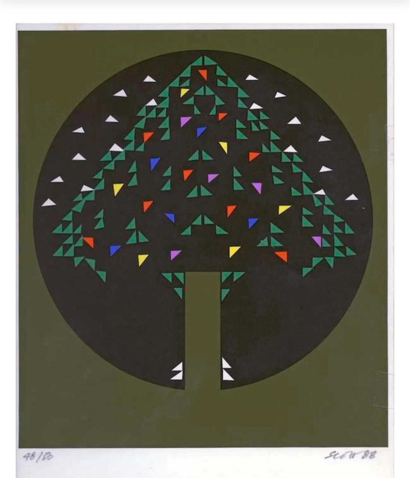 Happy Christmas to everyone. Lets hope for a more peaceful world in 2026.

&ldquo;Christmas Tree&rdquo;
Patrick Scott HRHA 
1921-2014

#patrickscott #Irishart #christmastree2025  #nollaig #geometricforms