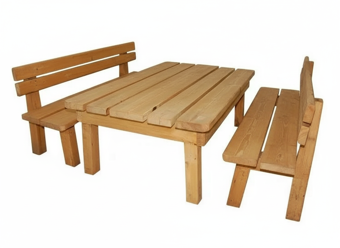 Bord robust med 2 bänkar