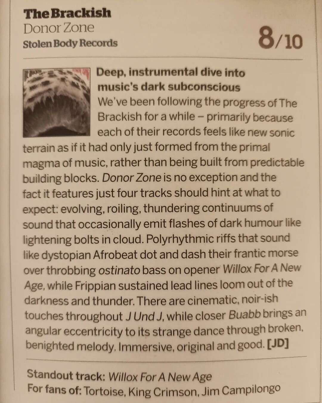 Thanks a lot @guitarist_mag for this great review of our album 'Donor Zone'!
