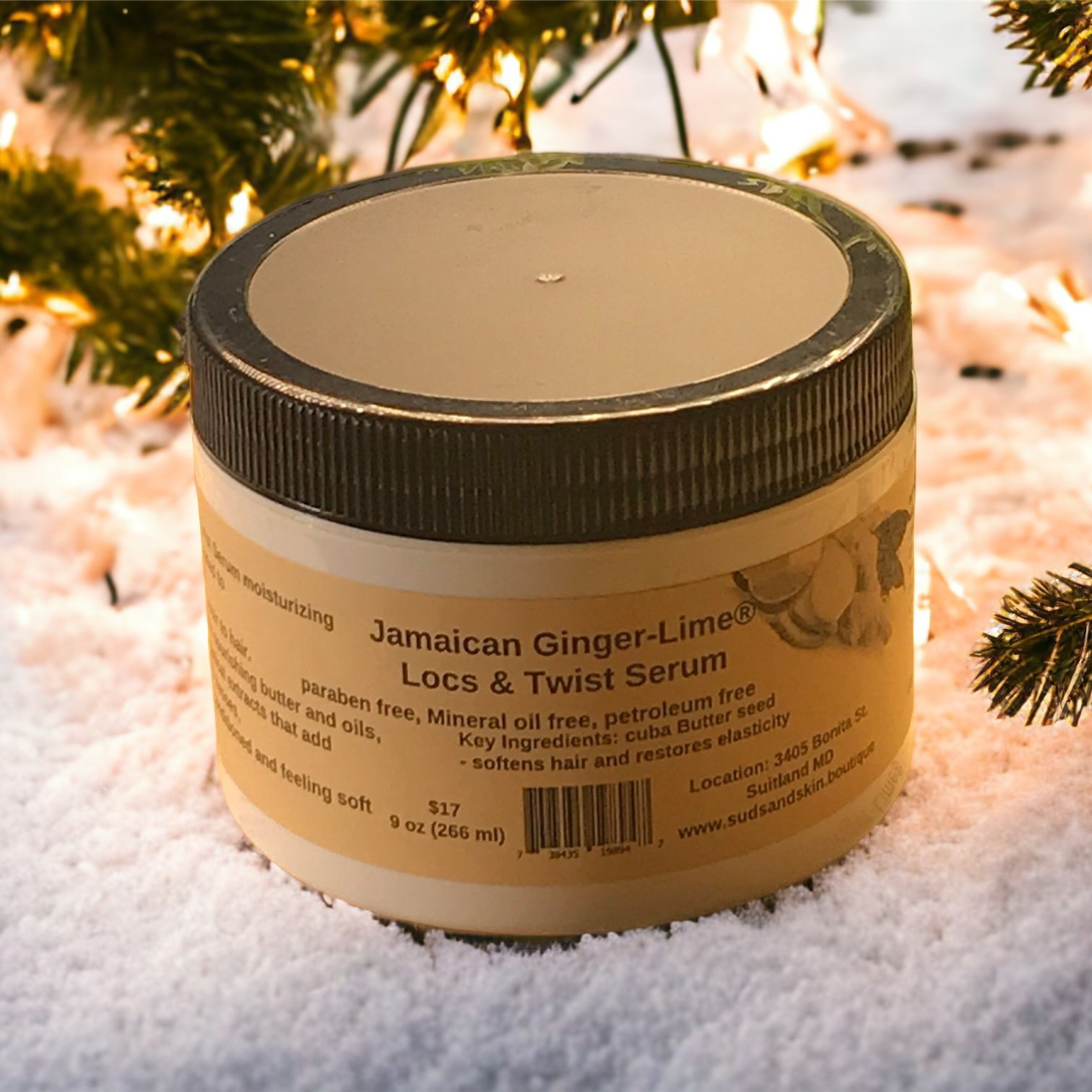 Salon Size LOC SERUM BUTTER: Jamaican Ginger-Lime Loc & Twist Serum Butter, dreadlocks, No buildup, great for your hair locking needs
