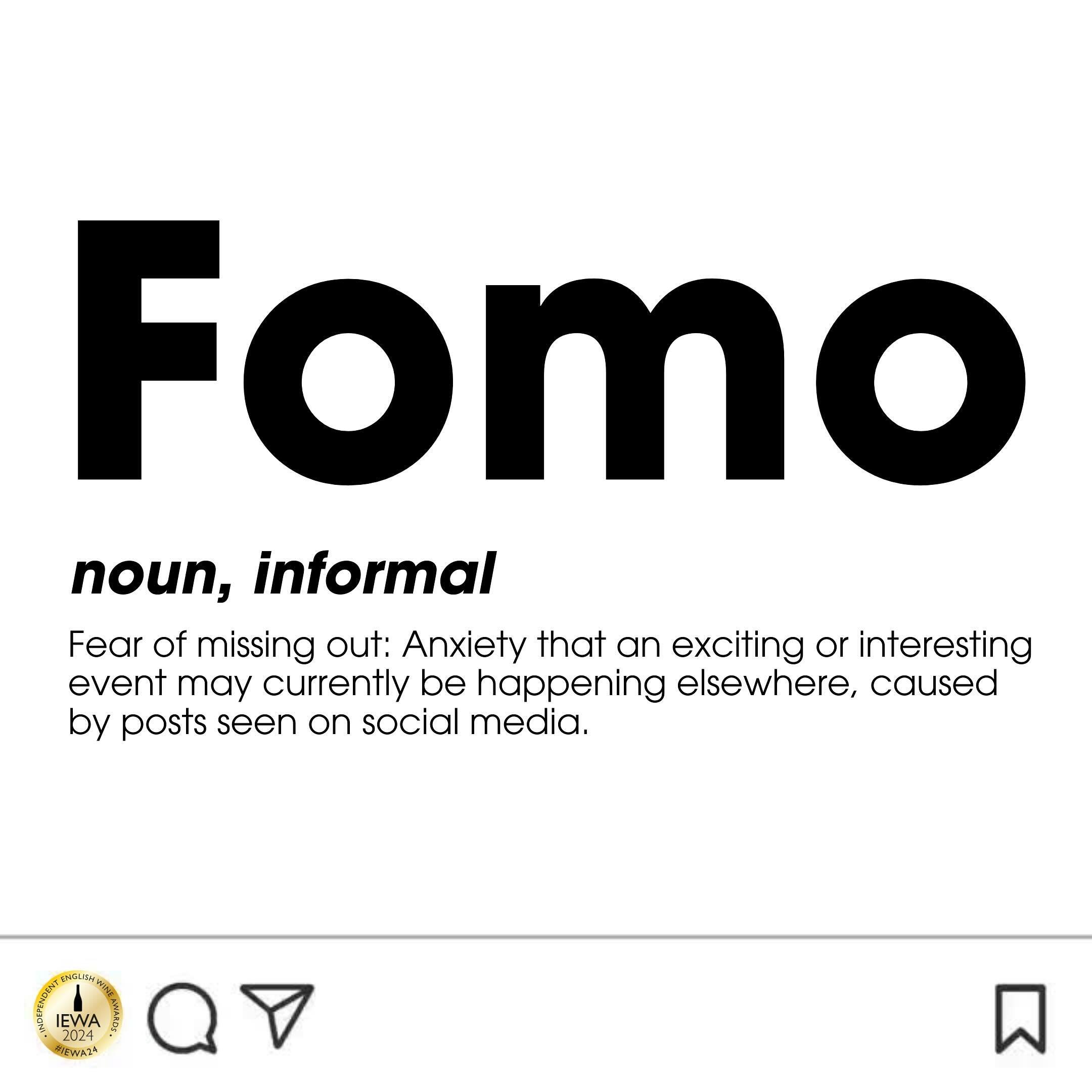 FOMO can be brutal. The best way for producers of English wine to guard against terrible #IEWA #FOMO in May? Get involved! #EnterTheIEWA. Welcoming entries until the end of the week (Possibly into early next week too, if you drop us a line 😎👍). Let