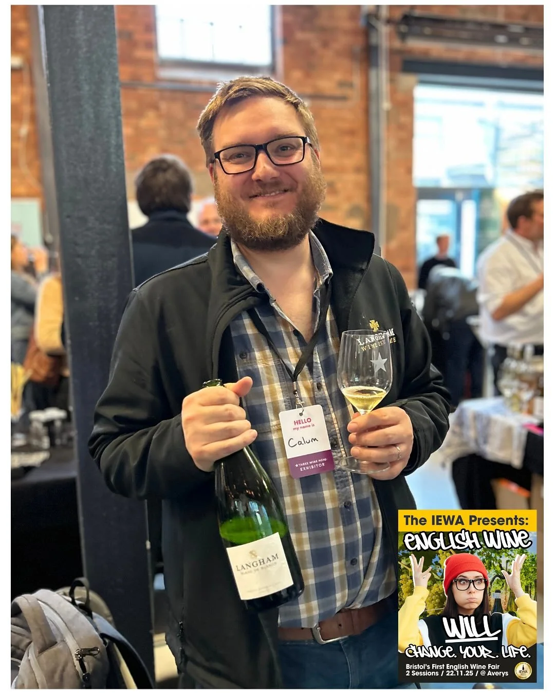 This is Calum, from English sparkling wine legends @langhamwinery - one one the most lavishly awarded, distinctive and cool vineyards in the UK - who will be joining us at our wine fair in just over a week! 🥂🔥 

Come and taste their magnificent win