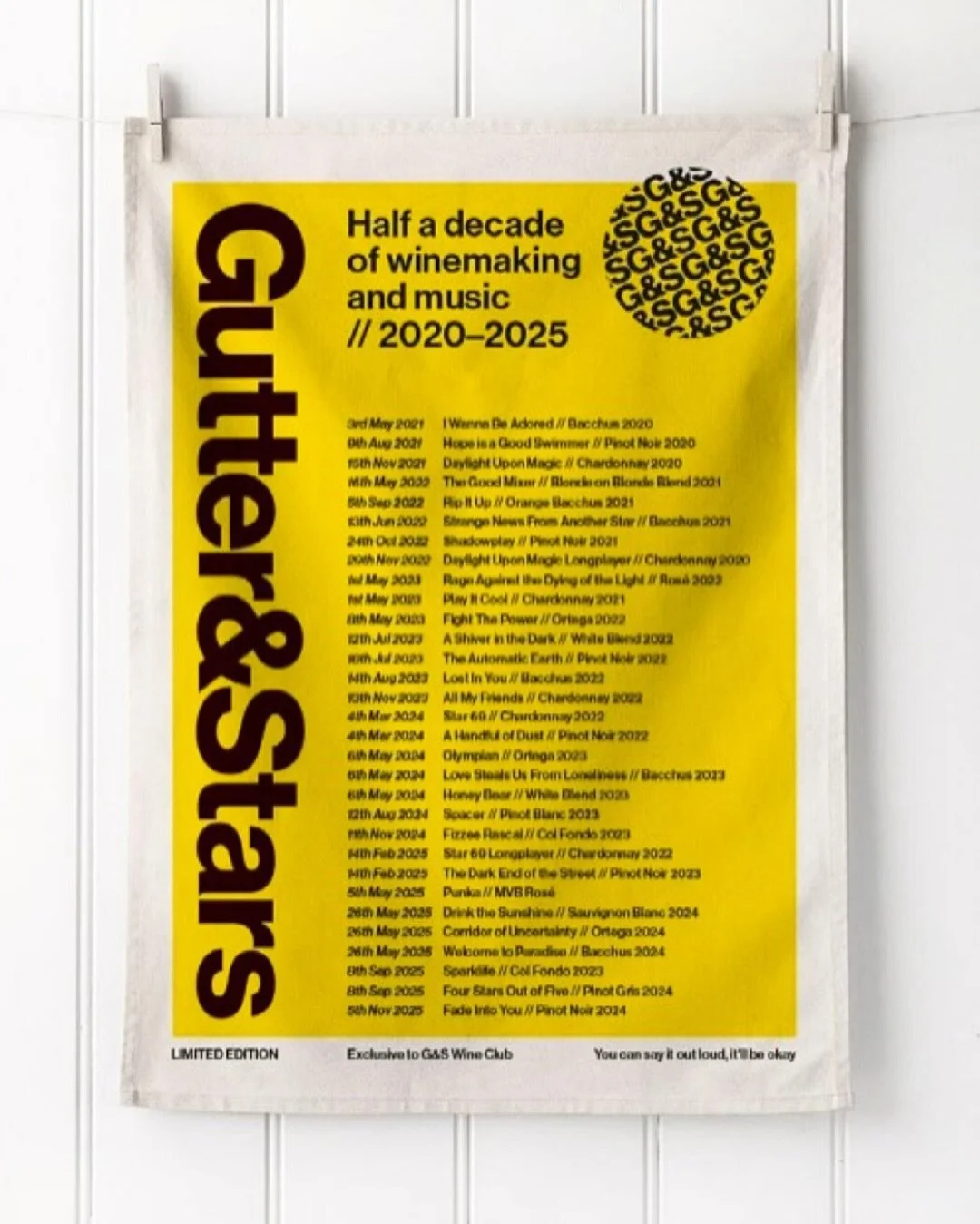 ESSENTIAL ENGLISH WINE MERCH ALERT 🚨 
Courtesy of @gutterstarswine 😁

Here&rsquo;s the info from the legend Chris Wilson himself, who joined us for IEWA25 judging earlier this year:

&ldquo;G&amp;S tea towels available NOW. Celebrate half a decade 