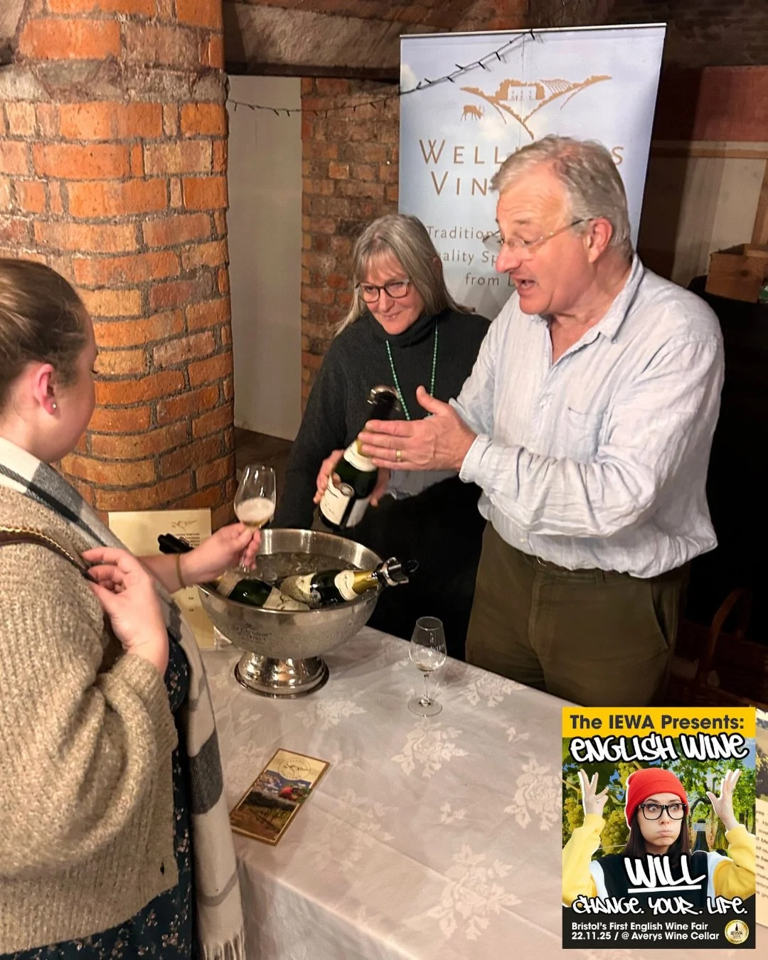 Delighted to have been joined by Simon and Alison Routh of Wellhayes Vineyard at our first IEWA Wine Fair - bringing a taste of Devon and pouring three of their elegant English sparkling wines 🥂✨ @wellhayes_vineyard 

And great to see their IEWA med