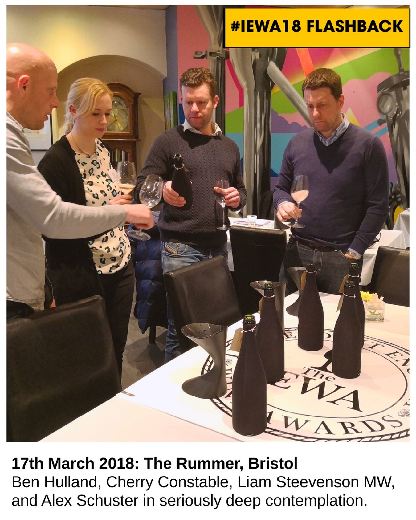 A flashback to 2018 judging as we reflect on 10 years of The IEWA. Back when we were still finding our feet - but absolutely certain that English wine needed and deserved serious, independent recognition&hellip;

Huge thanks to
@huxbear_vineyard
@che