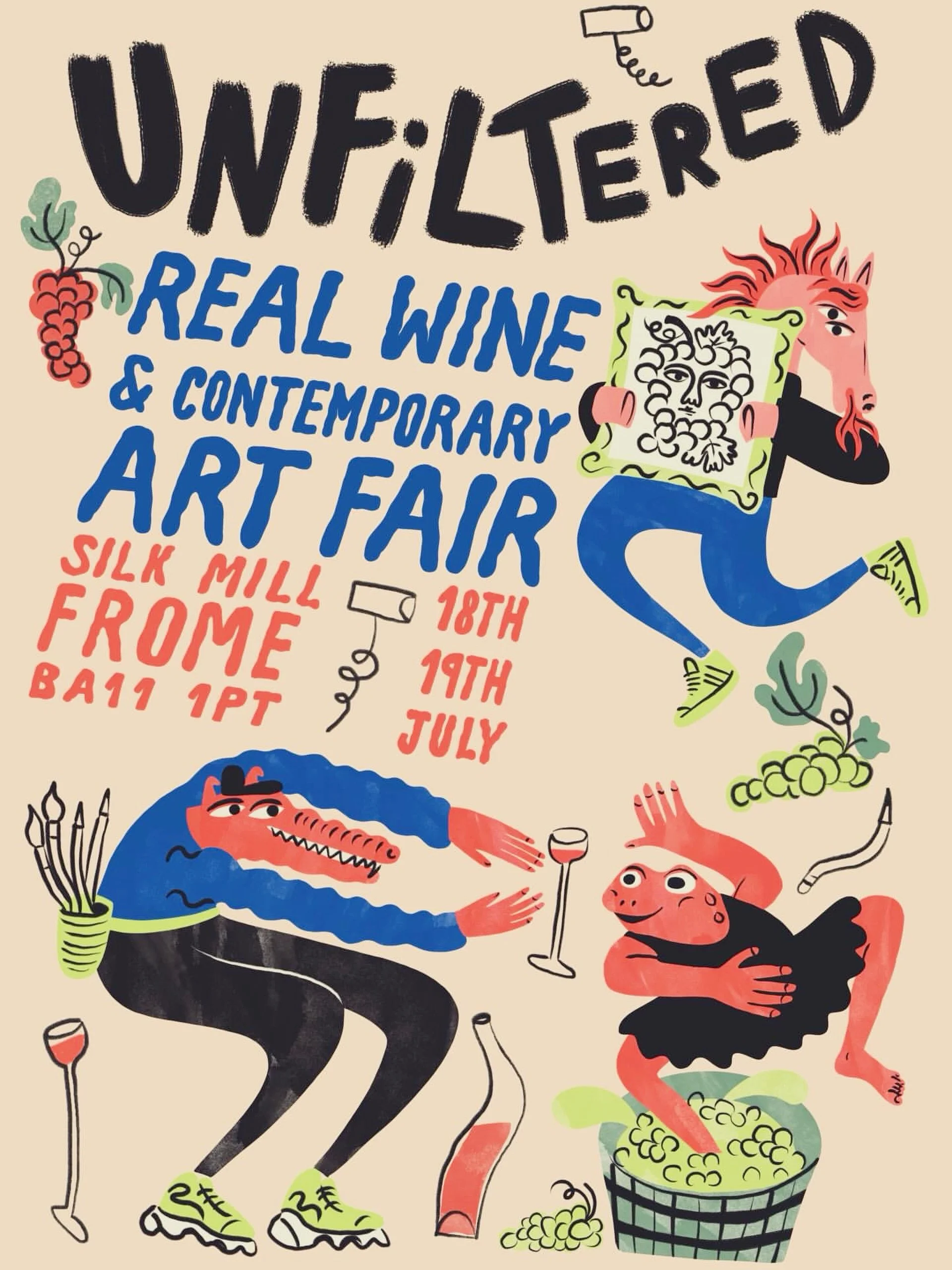 UNFILTERED is this weekend! 

See you there?! 😁🤷🏻&zwj;♂️🔥

@unfilteredfair_frome 

🍇 REAL WINE AND CONTEMPORARY ART FAIR
📆 18 &amp; 19 JULY
📍 Silk Mill, Frome, BA11 1PT

&ldquo;Unfiltered Art &amp; Wine Fair unites low-intervention wine produc