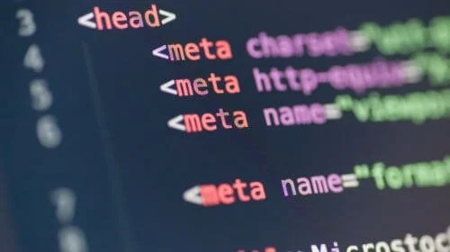 HTML code snippet featuring meta tags, a crucial component of SEO best practices discussed in the blog post.