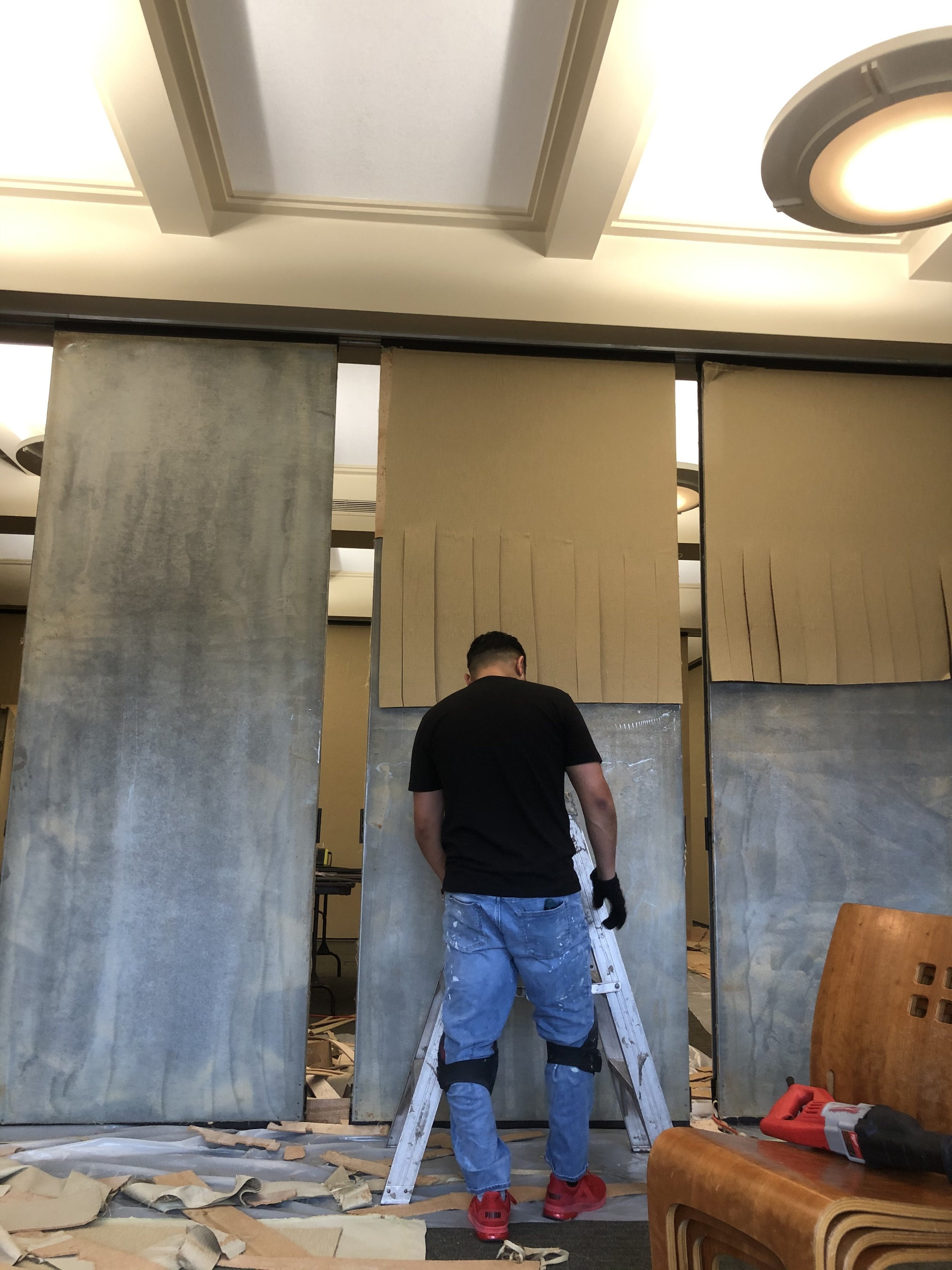 Operable partition resurfacing panels