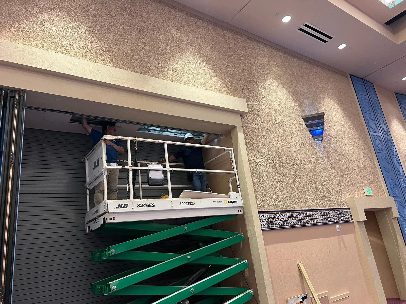 Operable partition track system repair