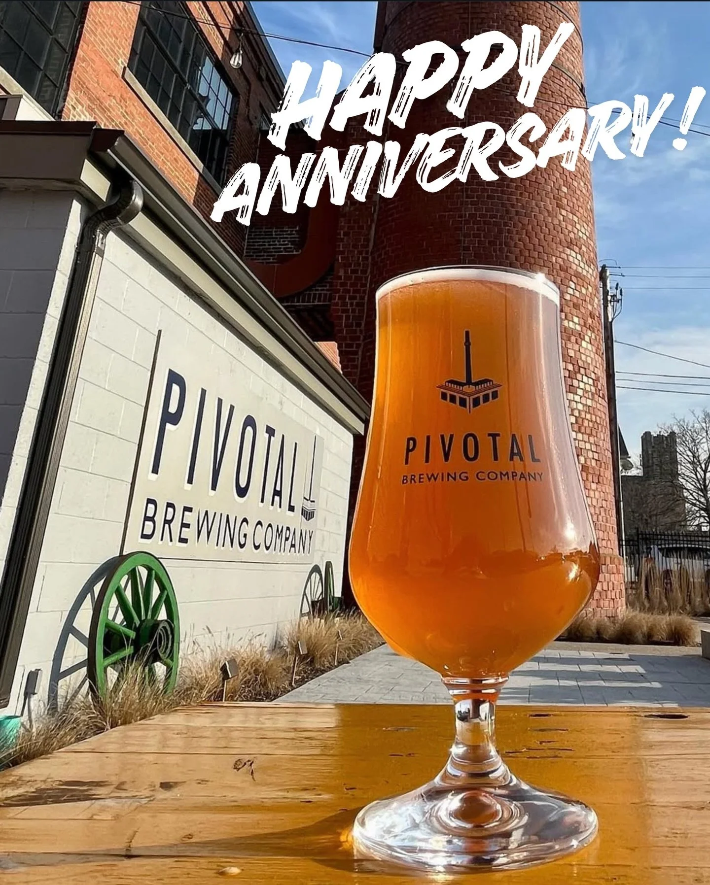 It&rsquo;s sure been a full month of anniversaries! We want to wish our friends at Pivotal a very HAPPY Anniversary🎉 Make sure you stop by this evening to celebrate 4 whole years of Pivotal Brewing!👏 Good food, good music, and great beer from 4-9pm