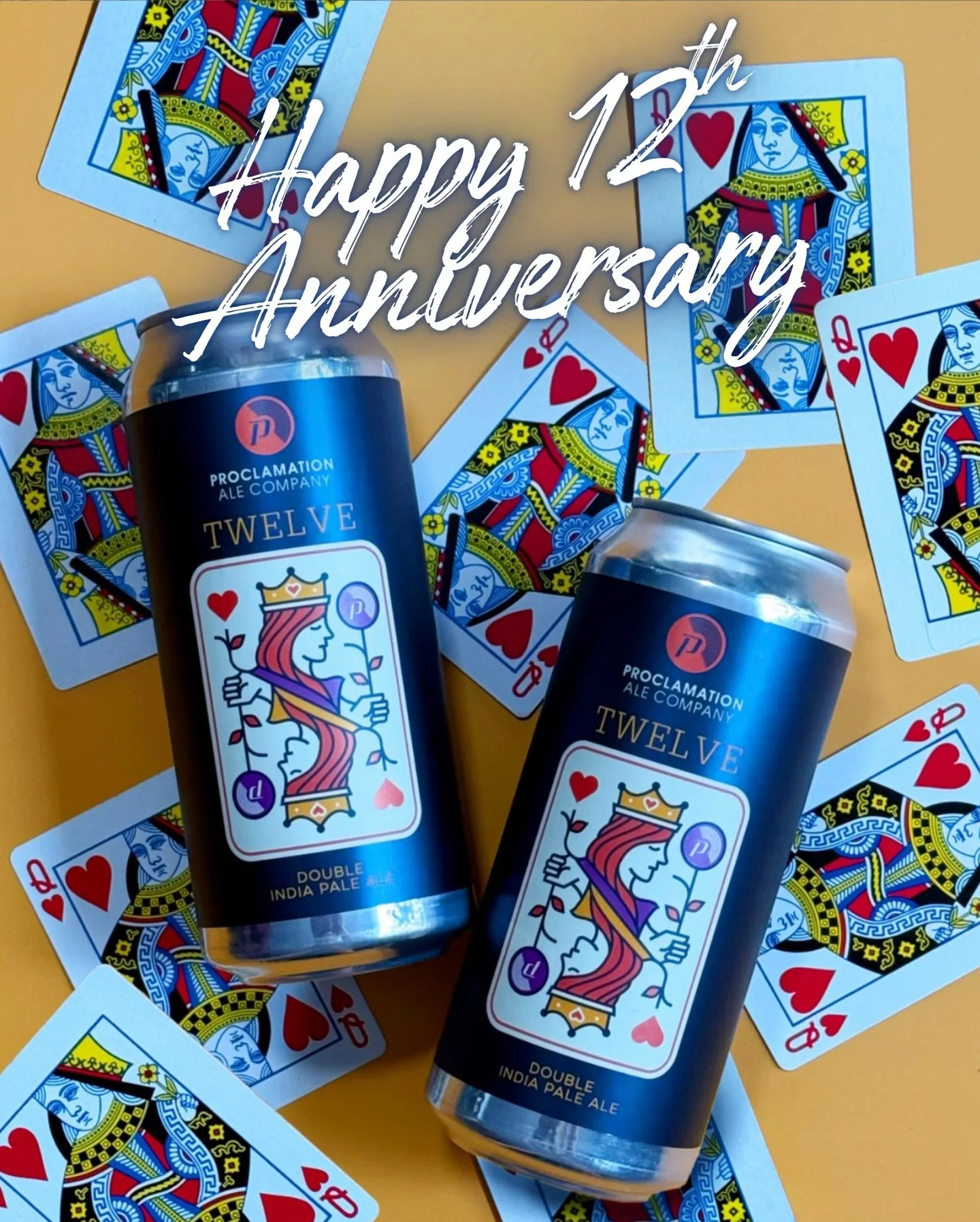 HAPPY 12 YEARS OF PROC &hearts;️&clubs;️&diams;️&spades;️

Wishing our friends at Proclamation a VERY Happy 12th Anniversary 👏👏👏 Rhode Island beer wouldn&rsquo;t be what it is without ya! Celebrate with them all weekend long in the taproom 🎉 but 