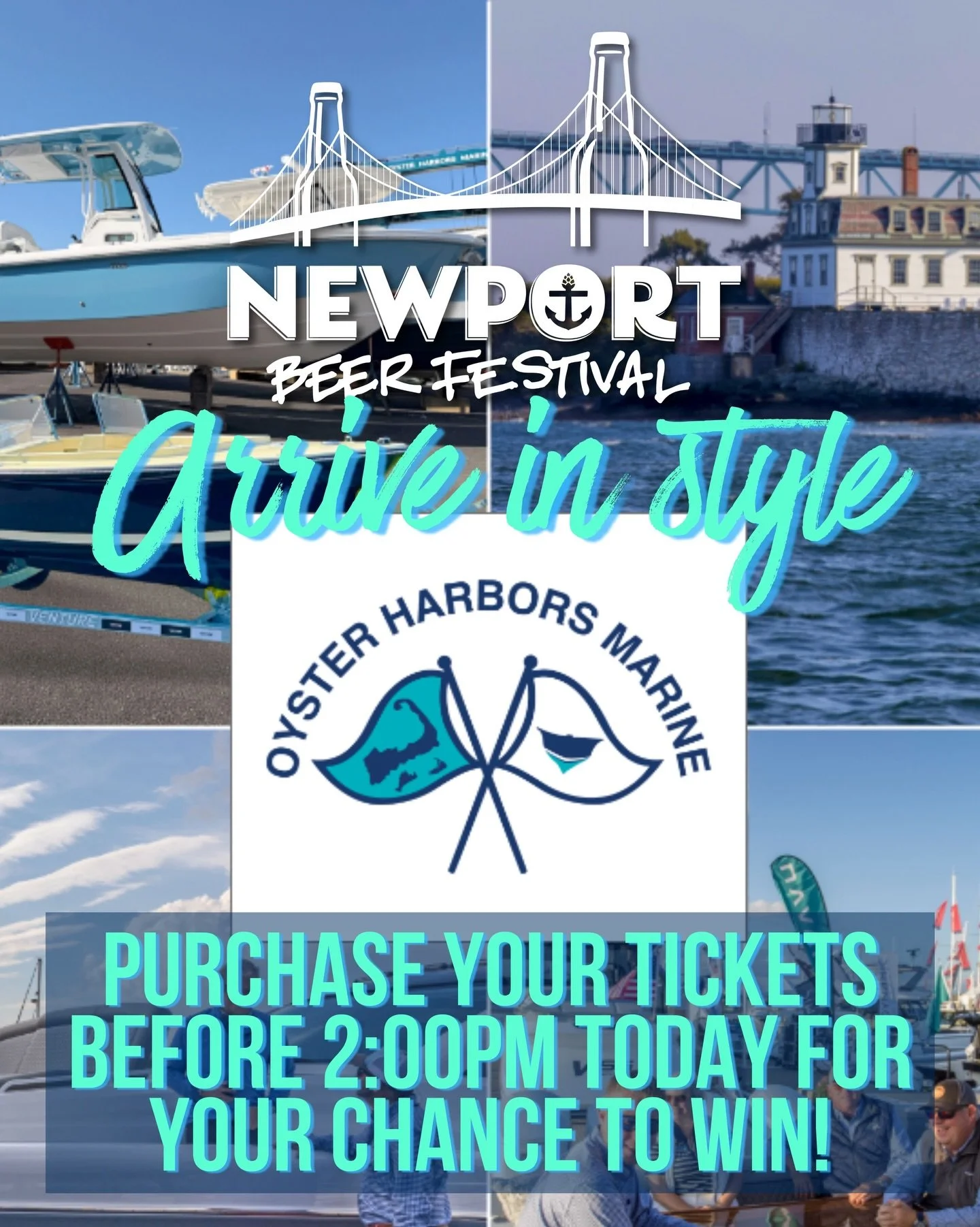 LAST CALL 👏👏

Make sure you grab your Newport Beer Festival 2026 tickets TODAY 🎟️ This is your last chance to be entered to win the chance to arrive to Fort Adams in style via boat 🌊 All thanks to our sponsors at Oyster Harbors Marine! 

Head to 