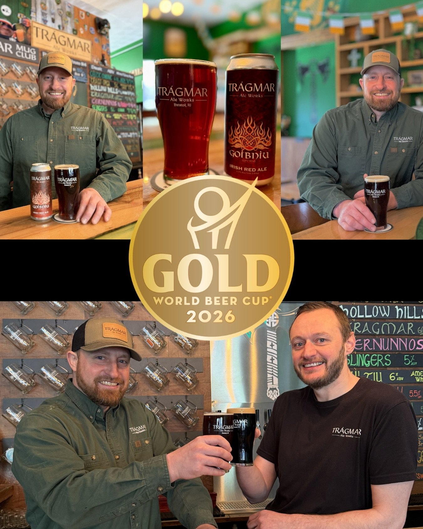 These types of awards don&rsquo;t happen every day&hellip; and yet, here we are again! Tr&aacute;gmar Ale Works as taken home a World Beer Cup gold medal 🥇 for their Irish Red Ale, &lsquo;Goibniu&rsquo; 🍻

This year&rsquo;s competition featured 8,1
