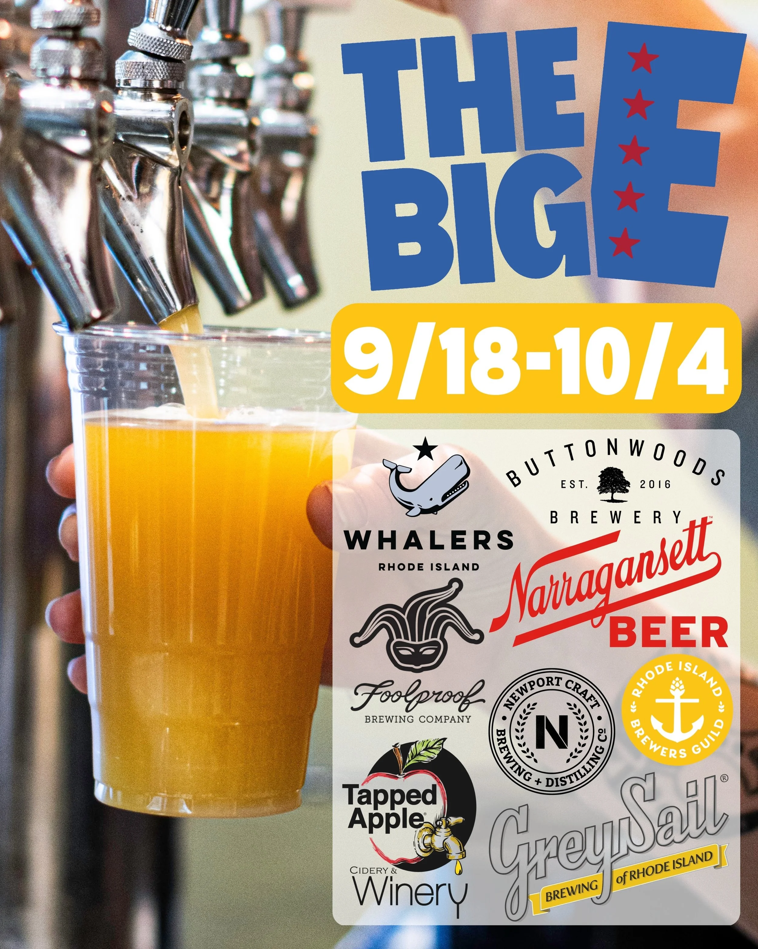 The Big E is here again! 🎡 And that means another year of Rhode Island Beer representing the Ocean State right inside the Rhode Island House 🍻 

Stop by and see us every day of the fair! This year, we have beer pouring from:

@whalersbrewing 🐋 
@g