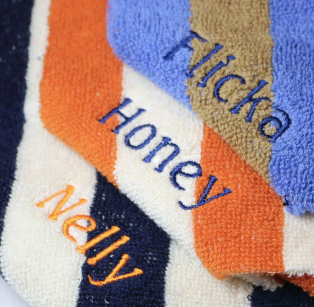 Dog Drying Robe with Embroidered Name - Surf Chic - Sea Shells