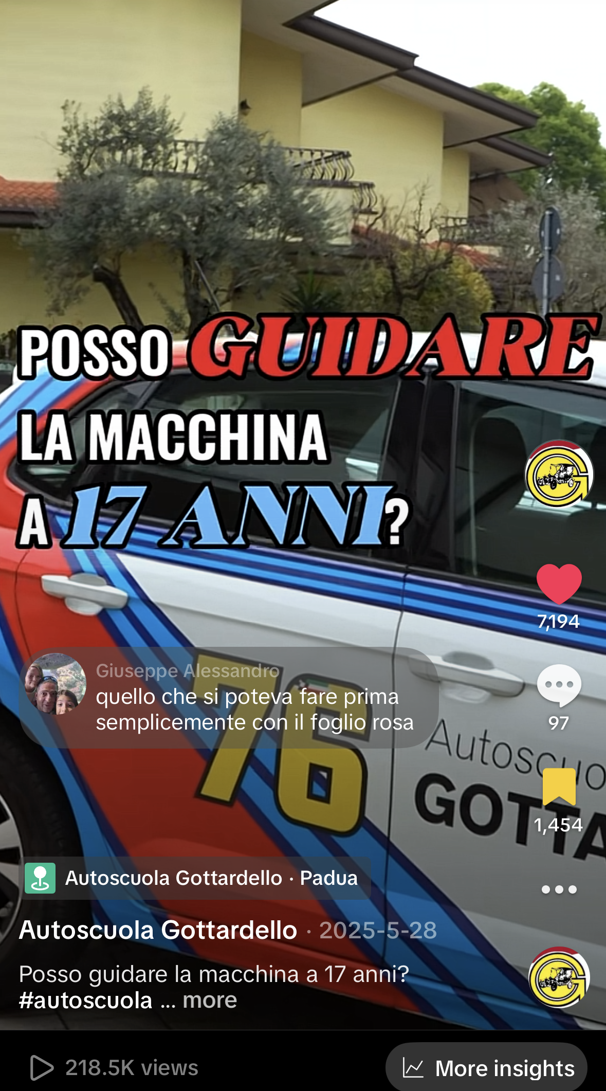 Autoscuola Gottardello – Expertise video in studio 'Posso guidare la macchina a 17 anni?'