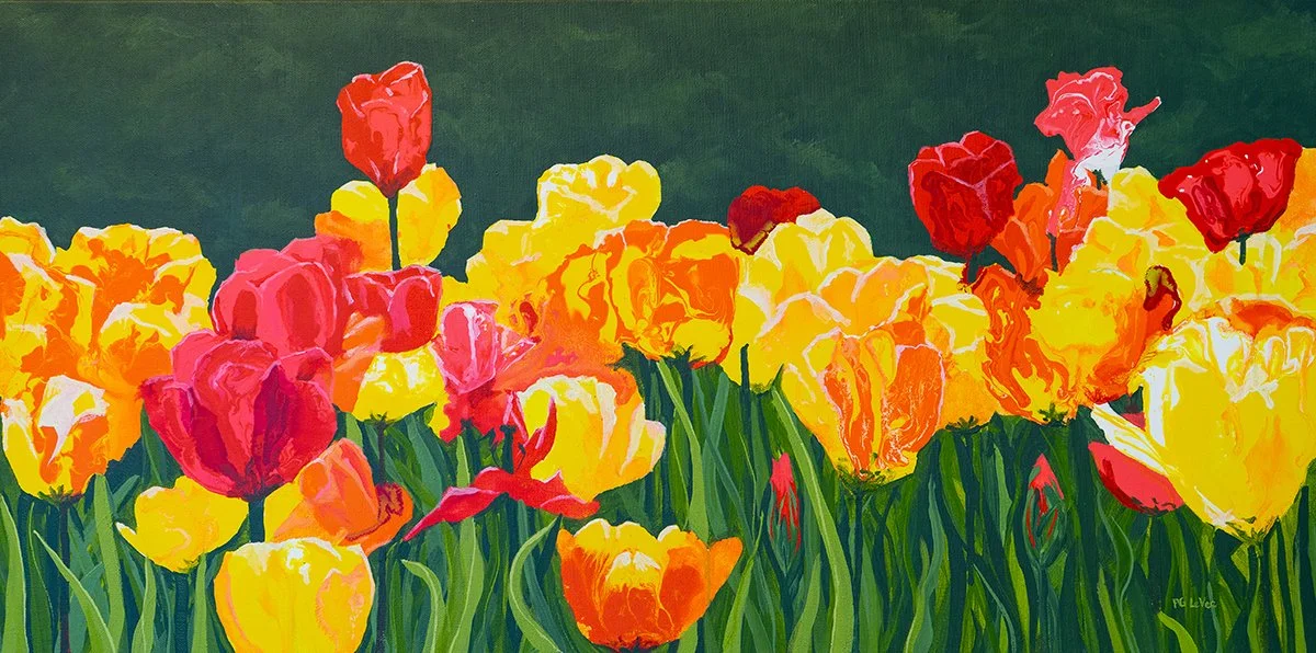 Tulip Swirls 18x36