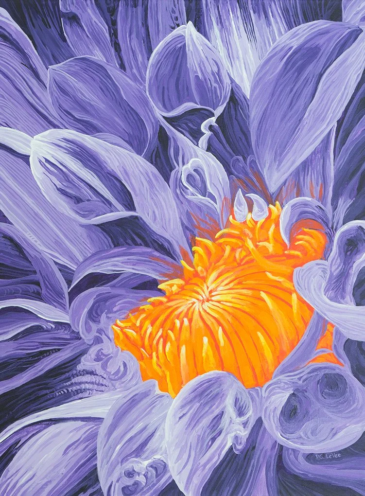 Purple Petals  18x24