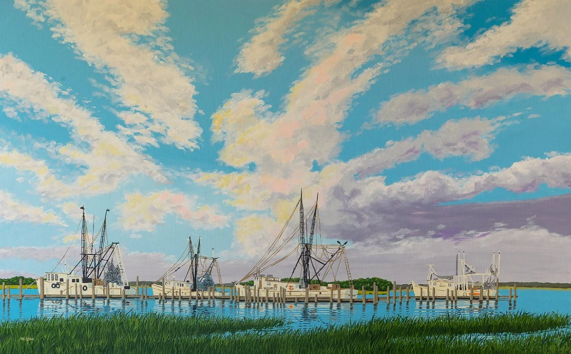Fernandina Shrimp Boats  30 x 48