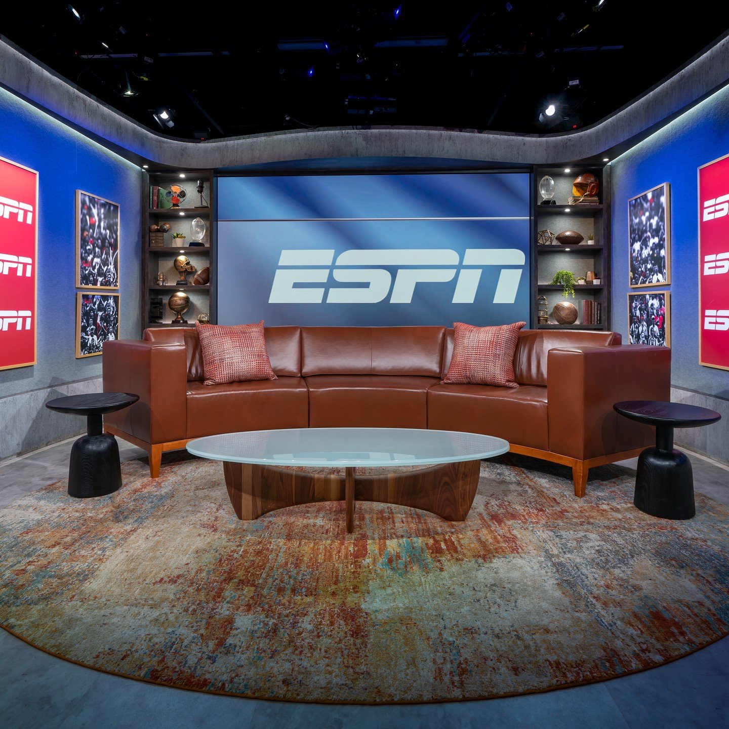 The Studio within the Studio... ESPN Studio E has a hidden gem, this pocket studio sits within! with areas for casual interviews, across the desk discussion, and standup delivery with touch screen... this is the most we've ever packed into one tiny s