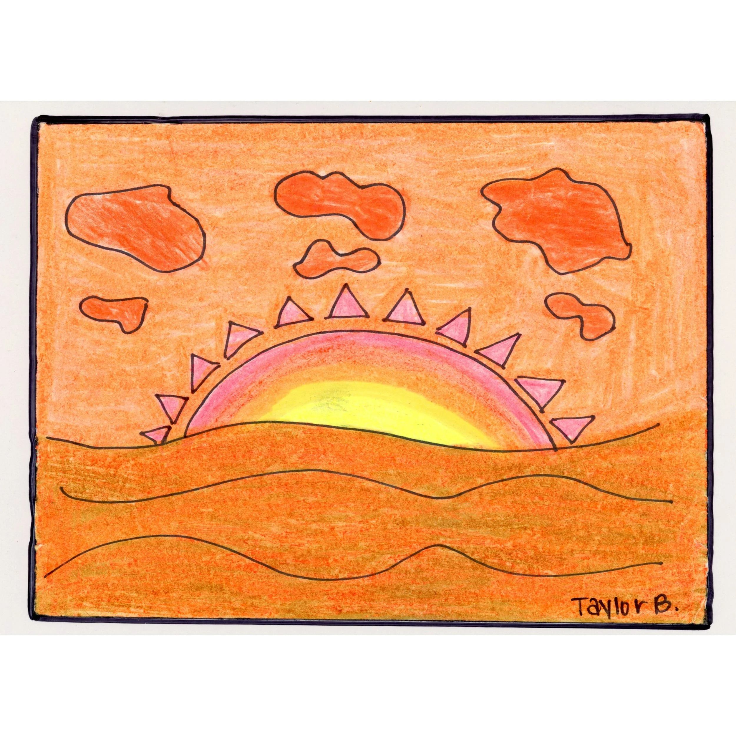 Sunset Blank Card