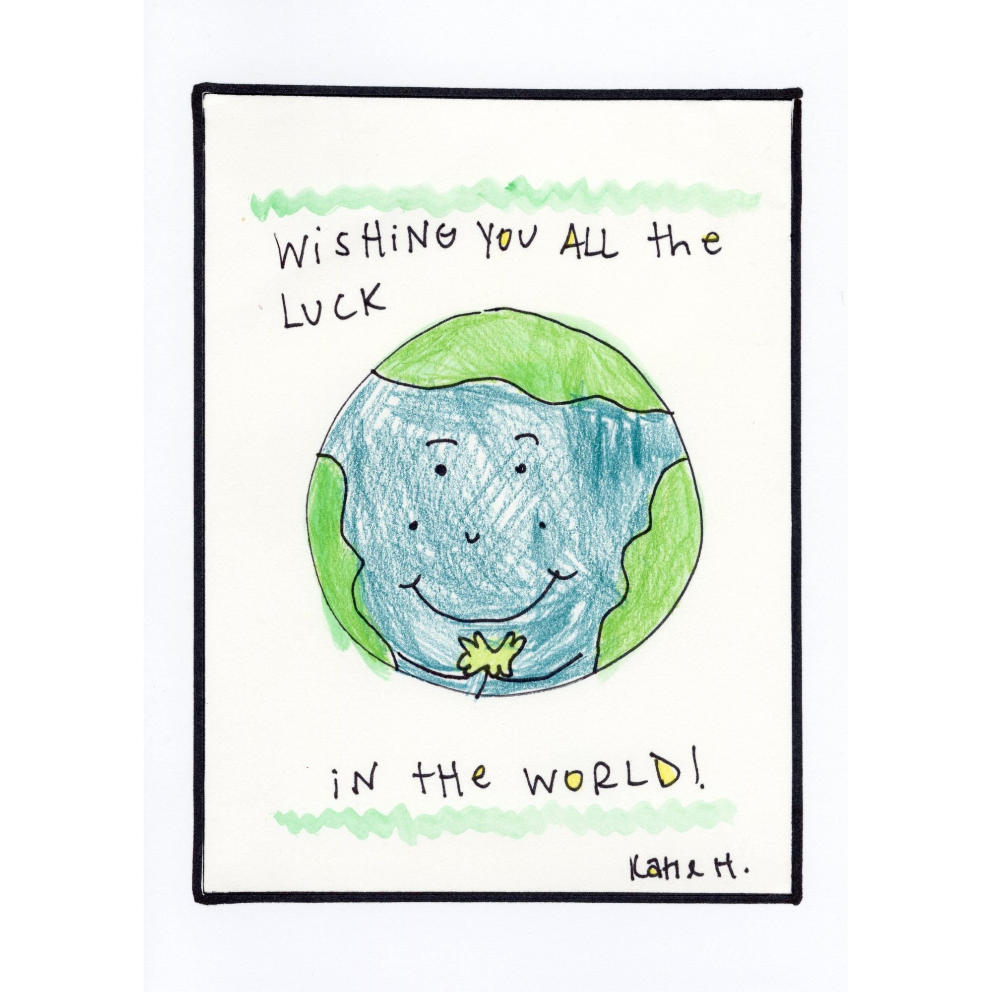 Wishing you luck blank card