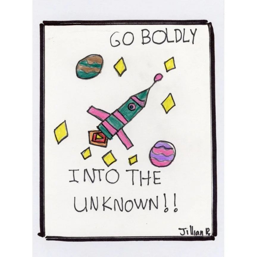 Go Boldly blank card