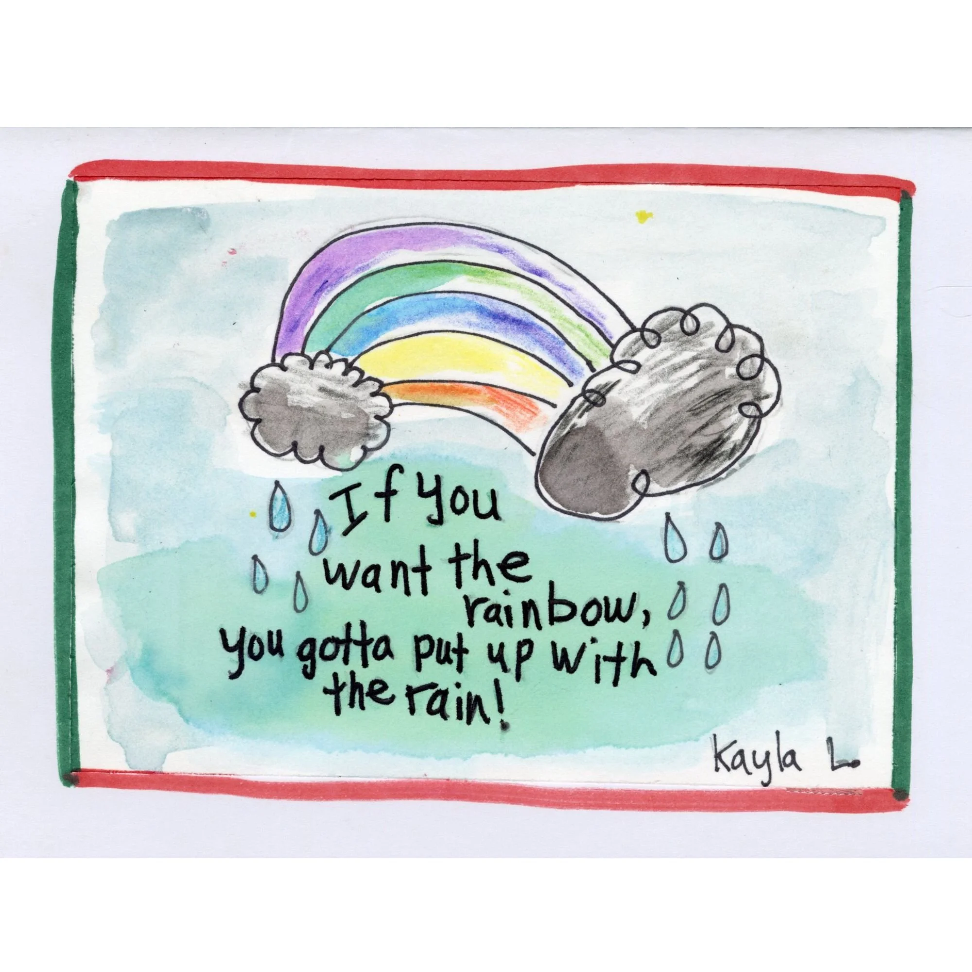 KROC EXCLUSIVE: Gotta Put Up with the Rain blank card