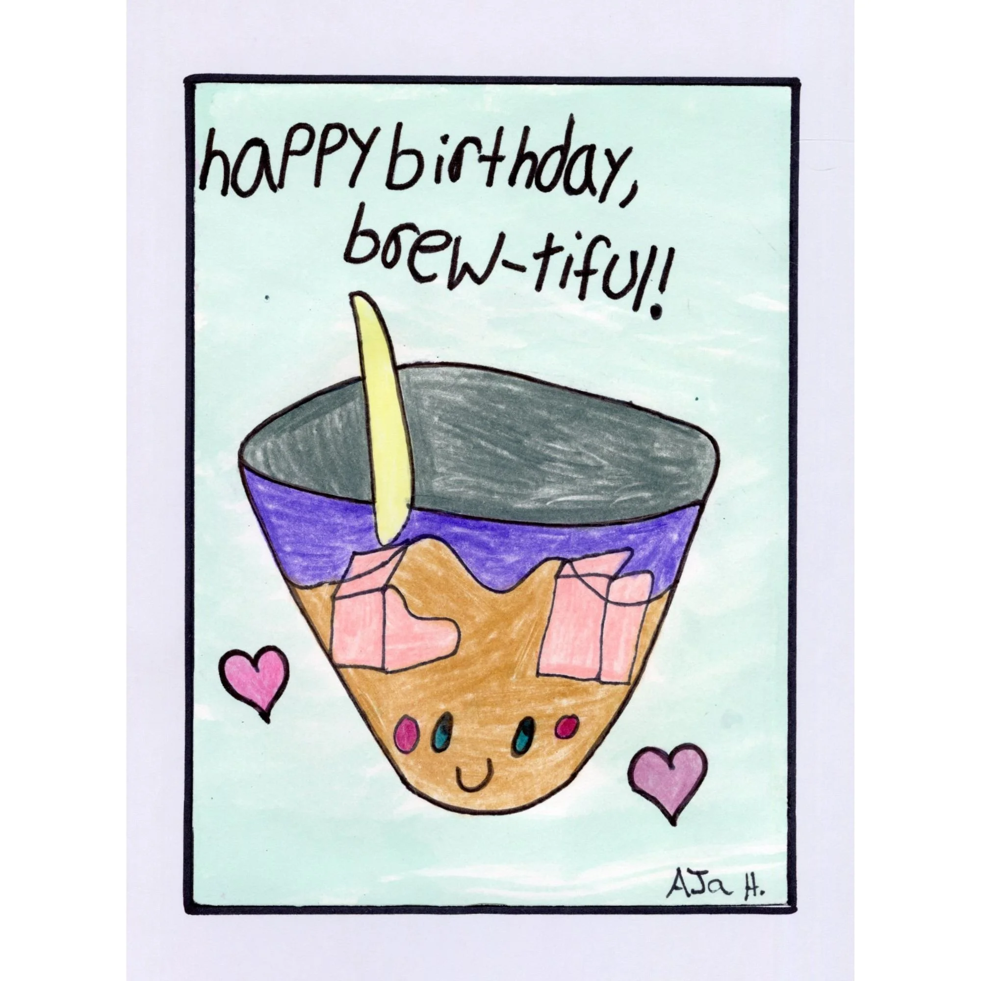 KROC EXCLUSIVE: Happy Birthday Brew-itful blank card