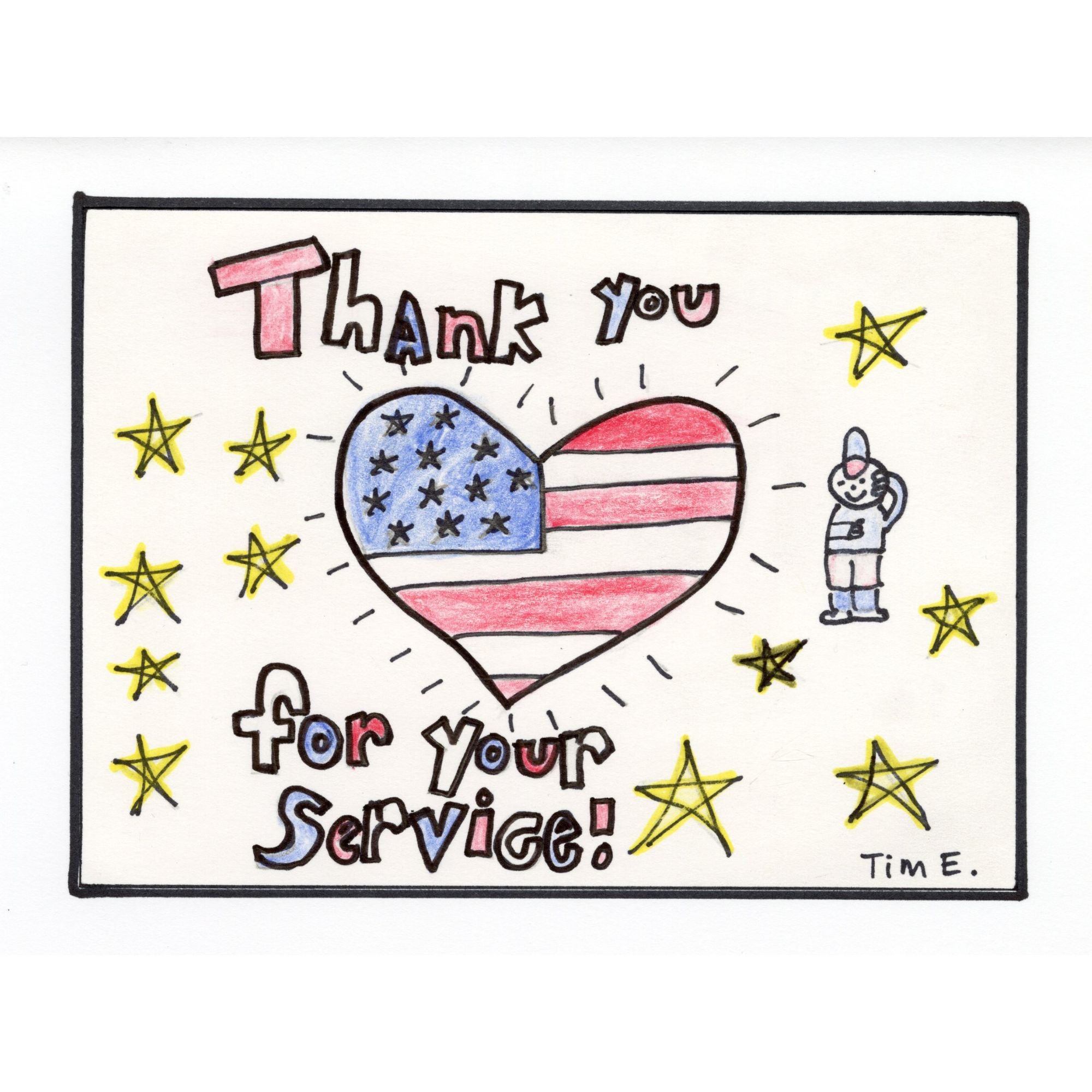 Thank You for Your Service blank card