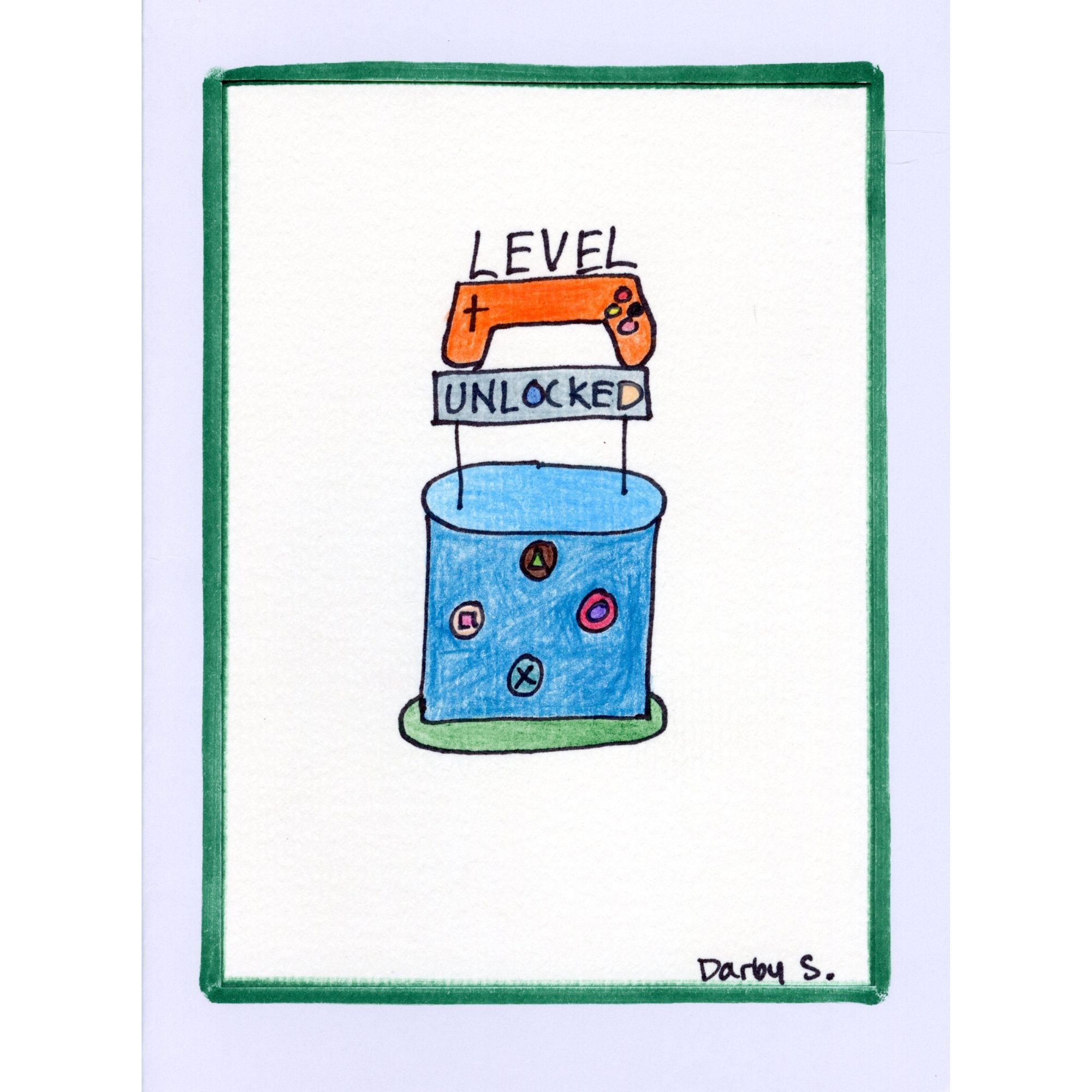 KROC EXCLUSIVE: Level Unlocked Birthday blank card