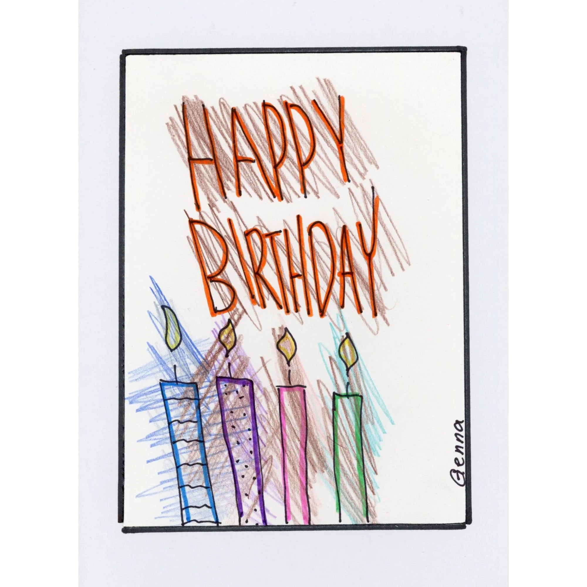 KROC EXCLUSIVE: Birthday Happy blank card