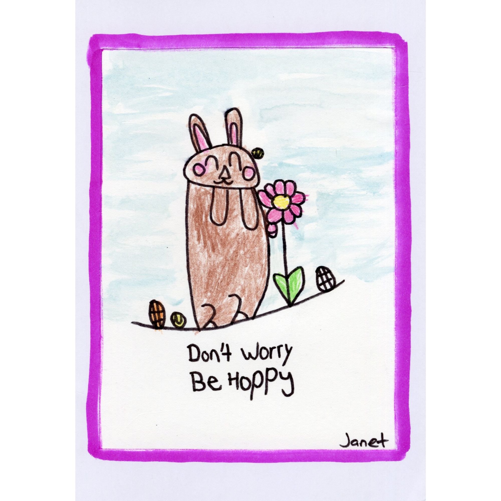 Don't Worry, Be Hoppy blank card