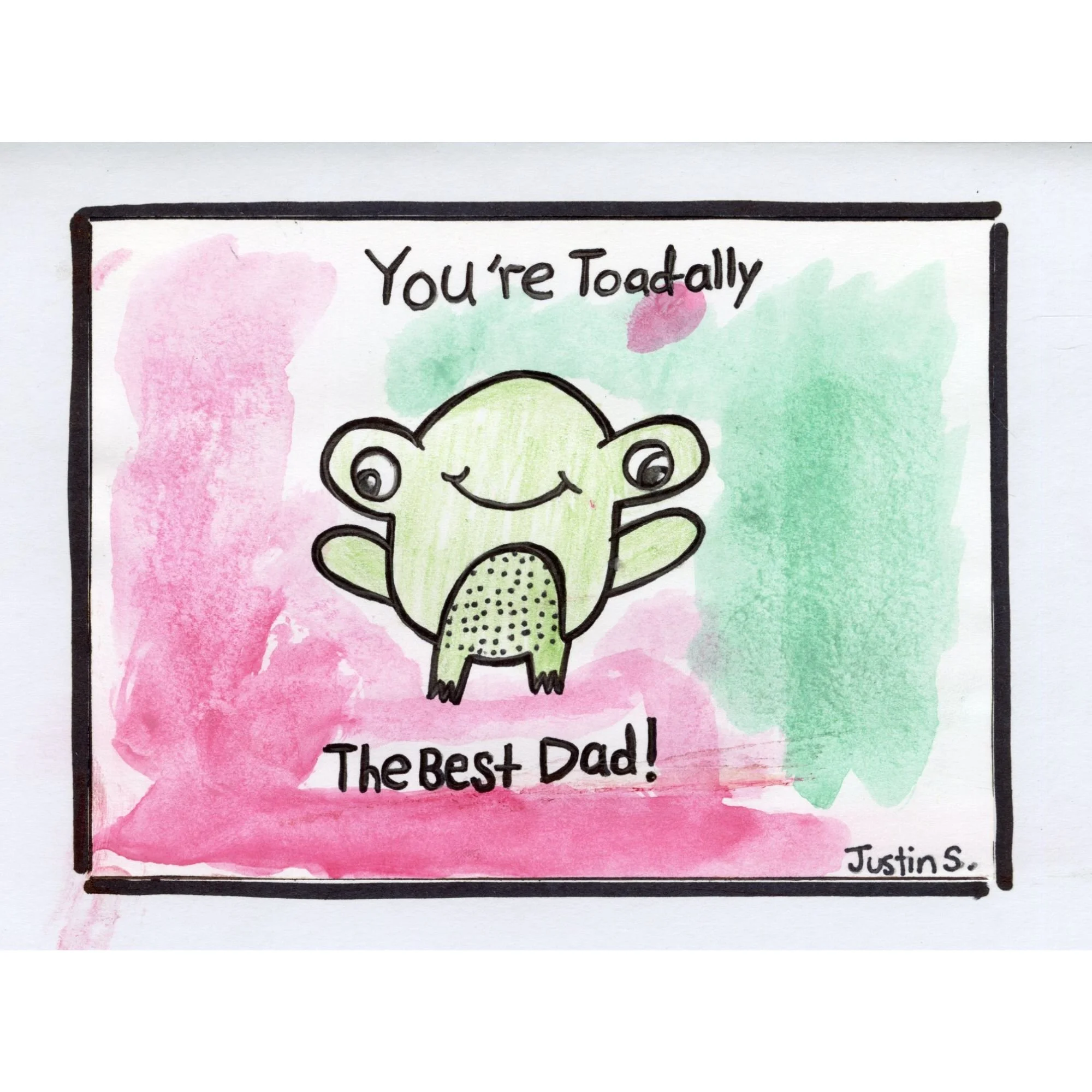 KROC EXCLUSIVE: Toad-ally the Best Dad blank card — Corvilla