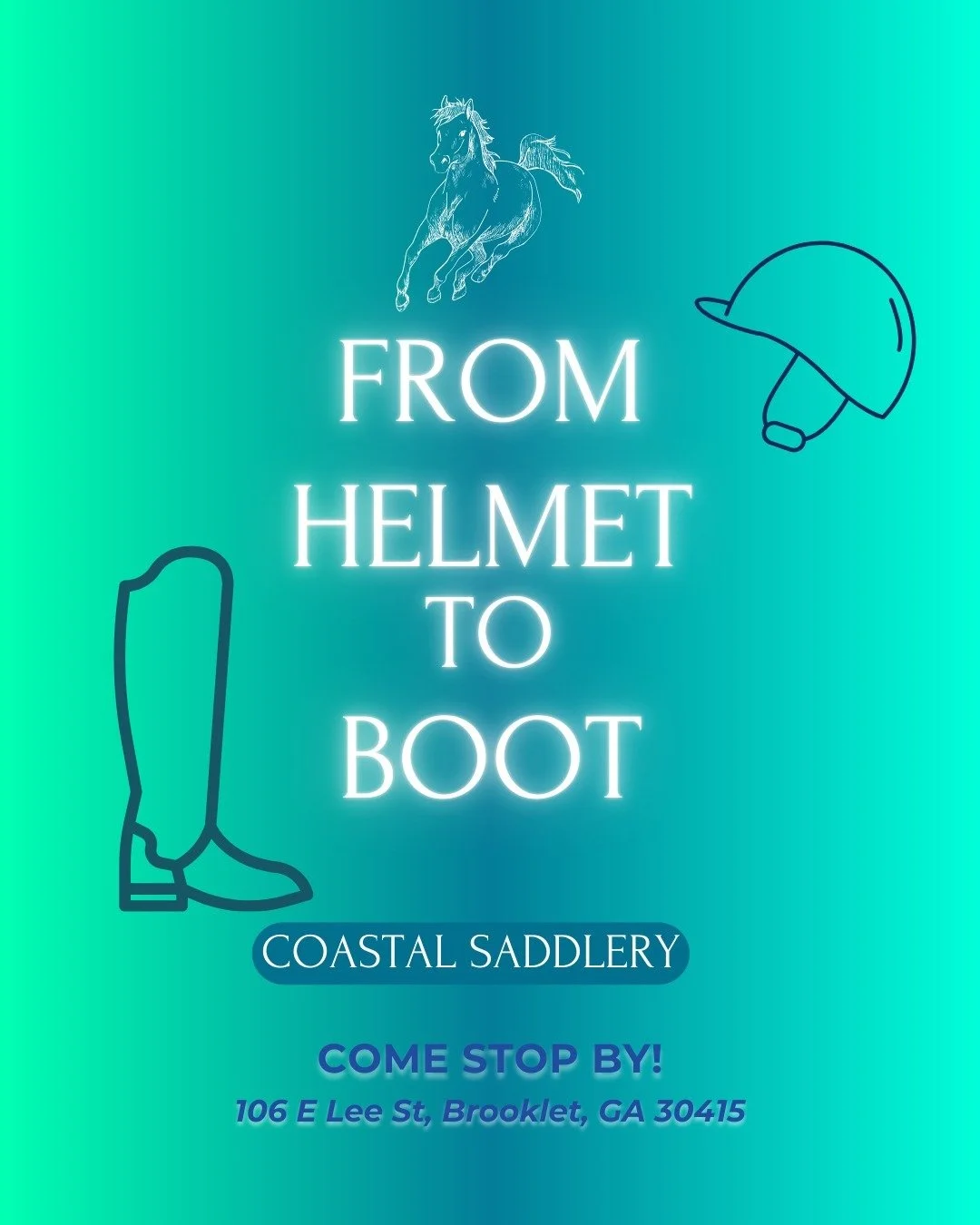 Come stop by! Your local destination for all things horse 🐎 #horse #horseriding #horselife #business #store #bullochcounty #coastalsaddlery #brookletga