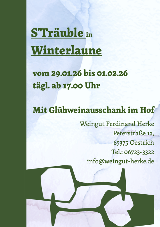 S'Träuble in Winterlaune