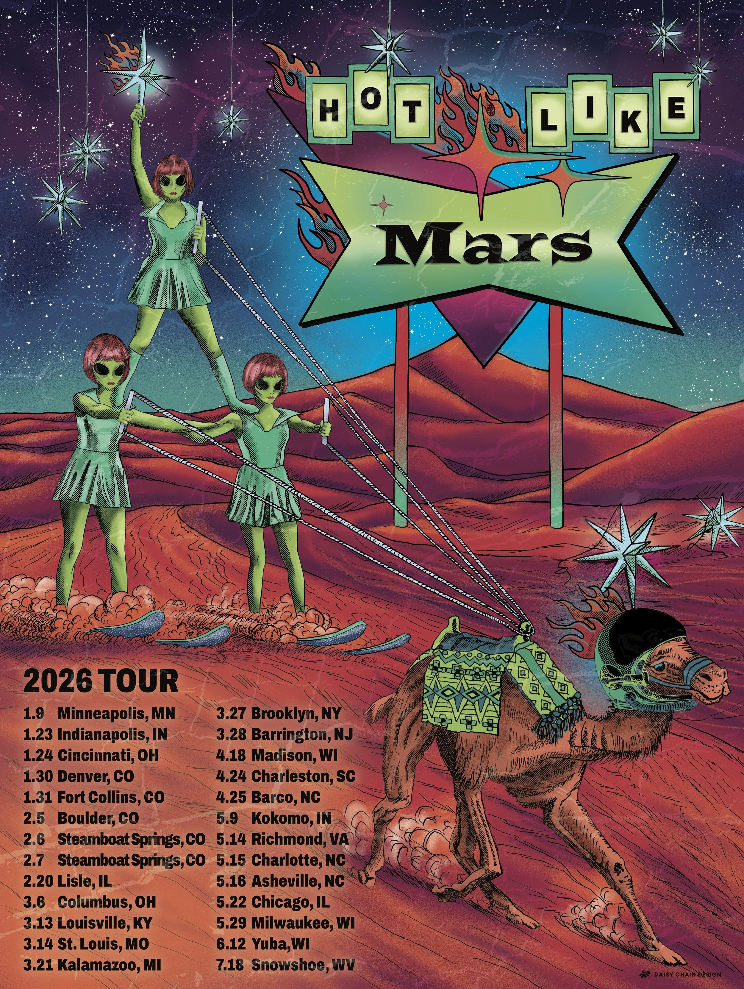 Hot Like Mars 2026 Spring Tour Print