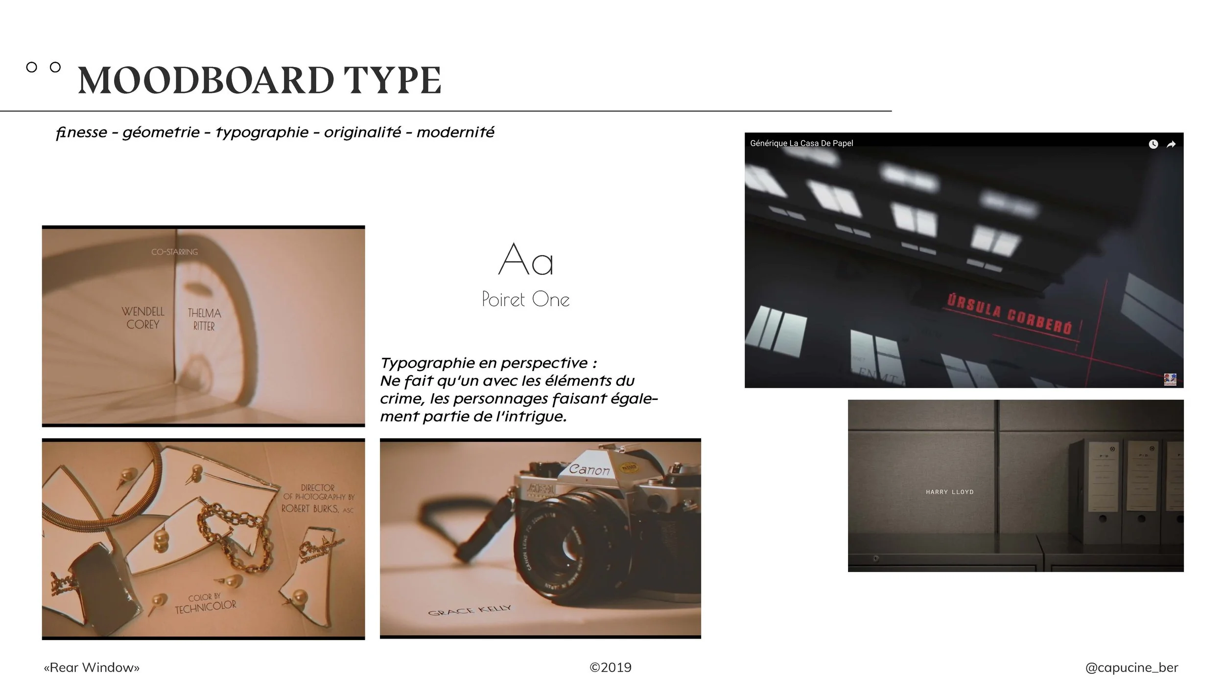 Moodboard type - Rear window, ombre fenêtre - capucine bertin