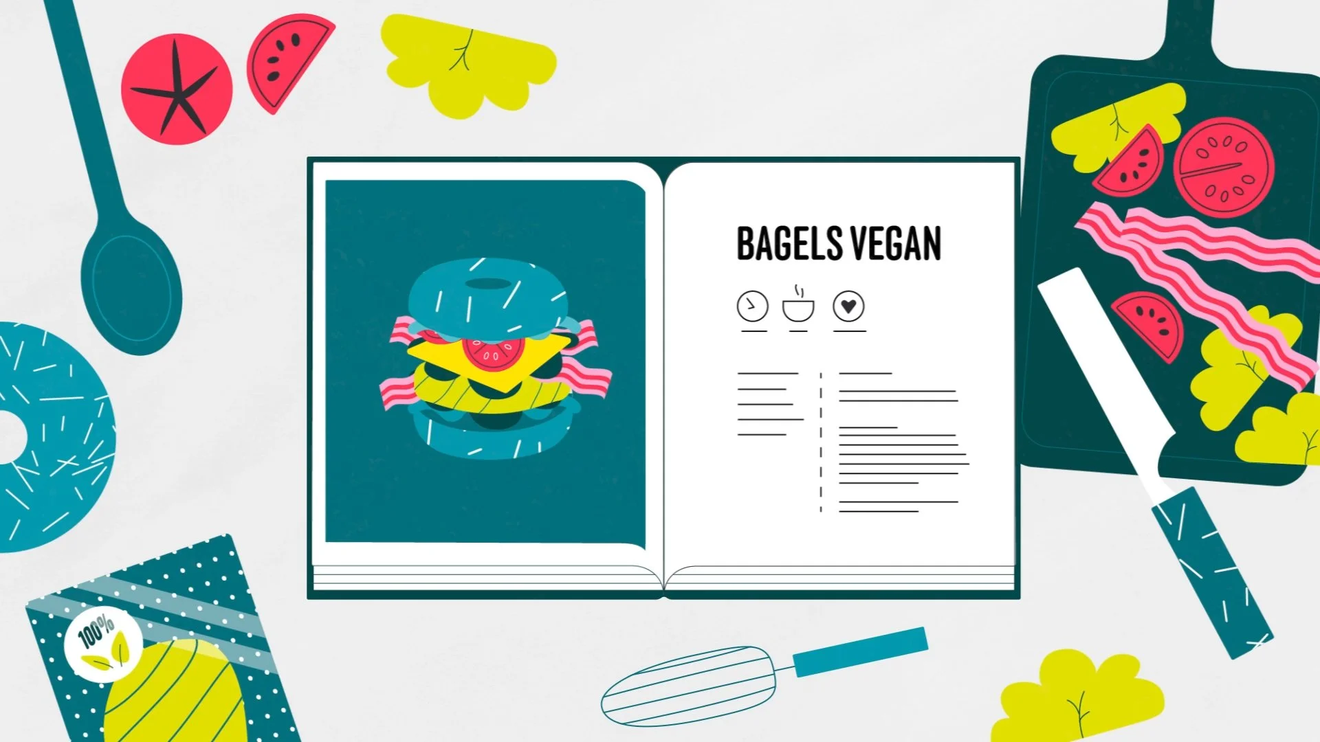 L214 - illustration livres recettes par Capucine Bertin