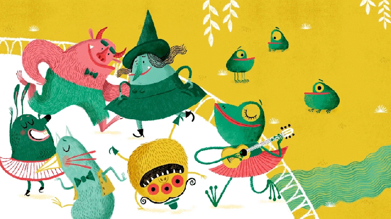 Gallimard - sur le pont d'avignon personnages illustrés