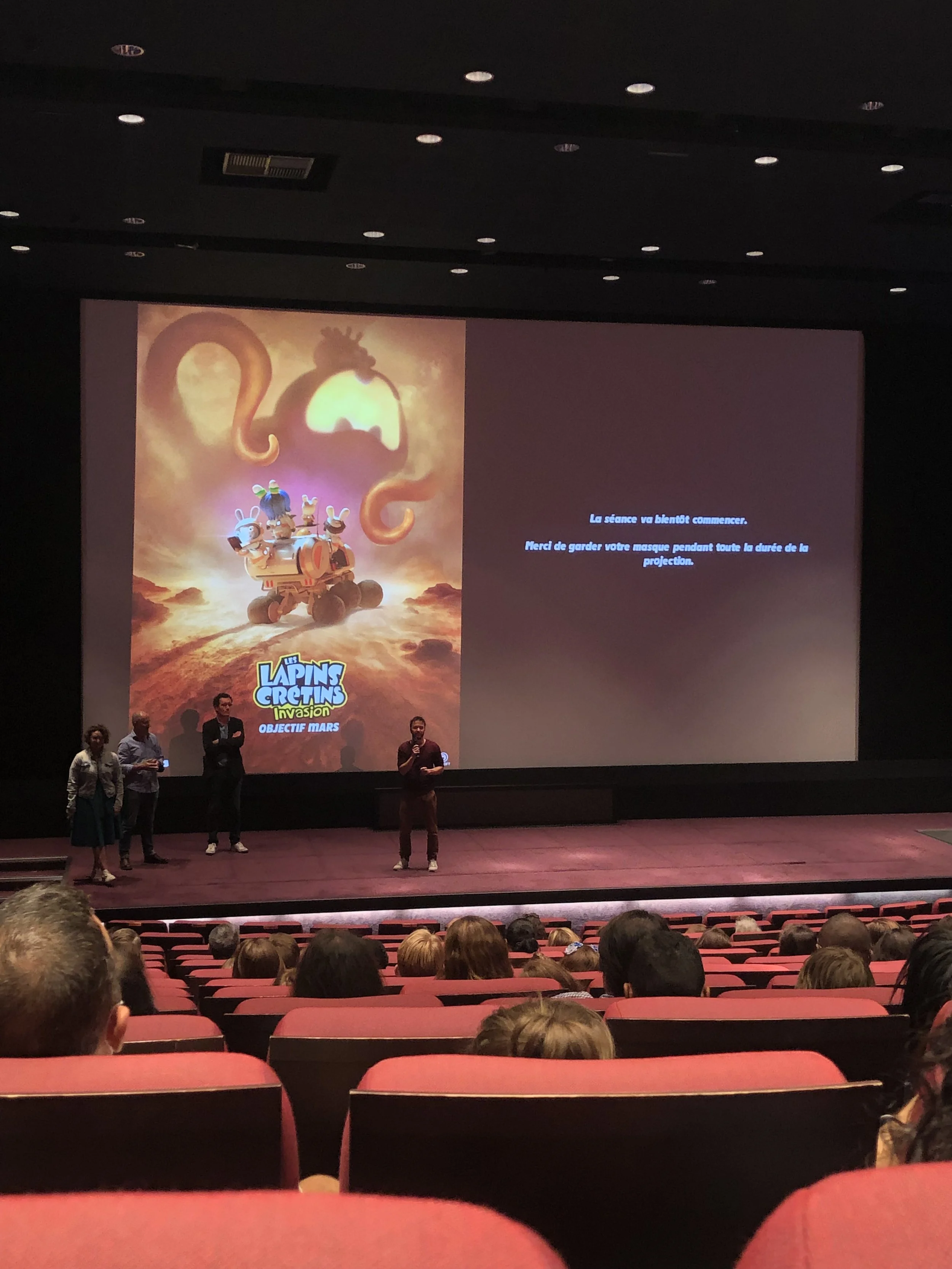 Diffusion cinéma avant première lapin crétin