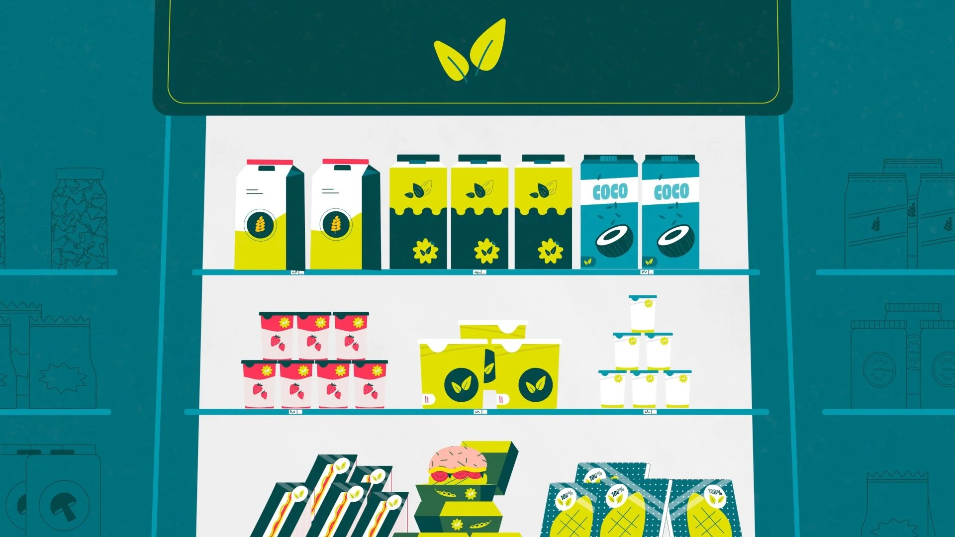 L214 - illustration alternatives végétales par Capucine Bertin