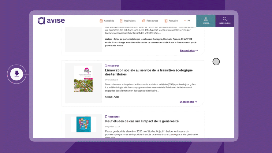 Avise.org nouveau site, application